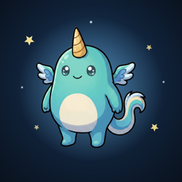 Sandyverse app icon (Kiki the unicorn-dino)